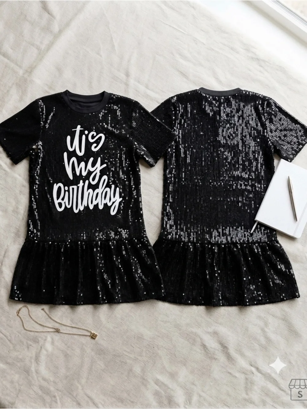 N/A sparkly black